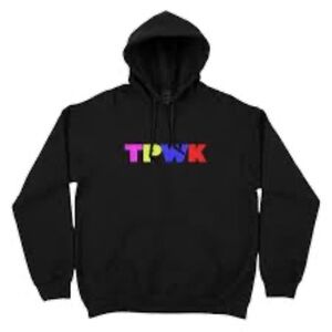 Harry Styles Black Hoodie Bright Multicolor TPWK Treat People With Kindness Logo